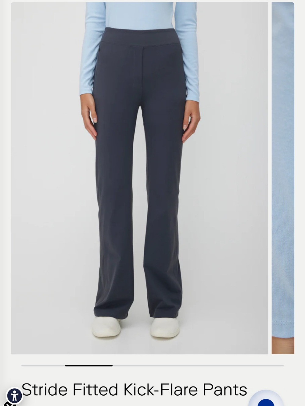 Kit and Ace Charcoal Kick-Flare Pants